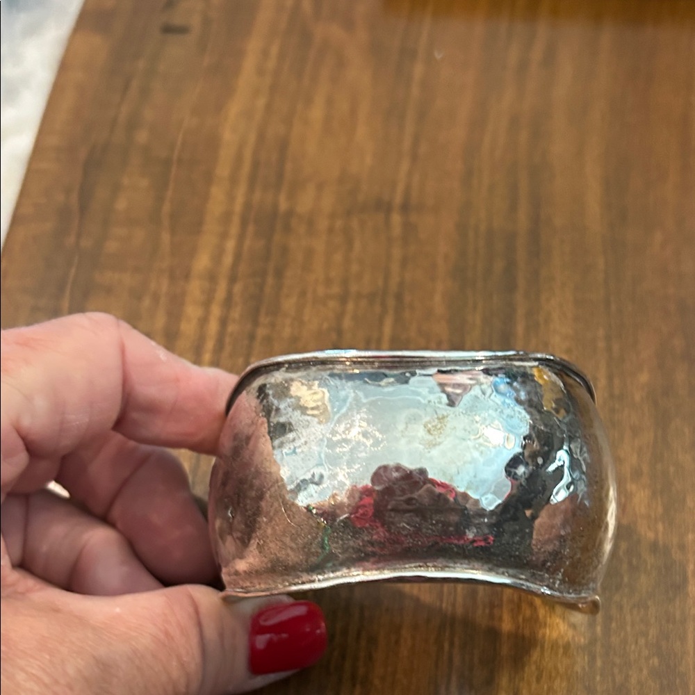 Silpada Silver Hammered Cuff Bracelet